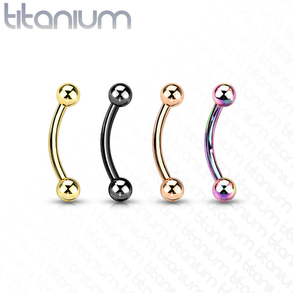 Plated Titanium Curved Barbell