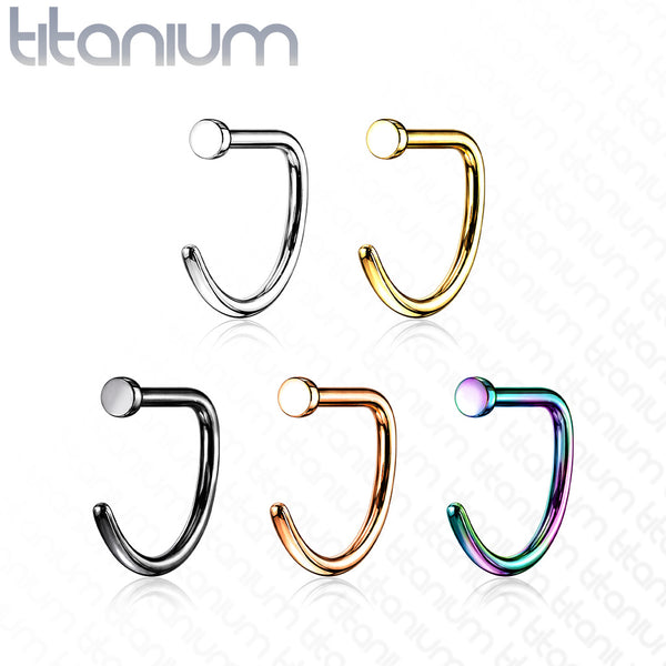 Titanium D-Shaped Nose Hoop